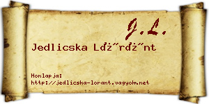 Jedlicska Lóránt névjegykártya