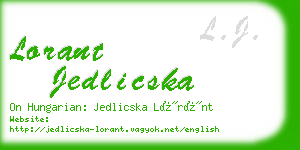 lorant jedlicska business card